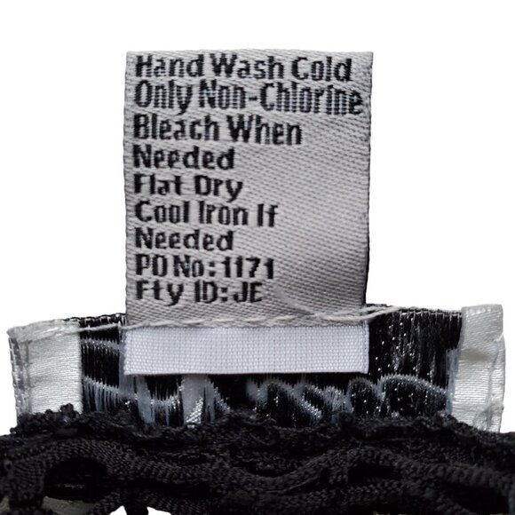 J Valdi Beachy Coverup 3/4 Sleeve Black Mesh V Neck Swim Pool Tunic Size XS - Picture 4 of 12